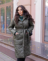 Комфортное женское пальто на синтепоне, ткань "Плащевка" 48, 54 размер 48