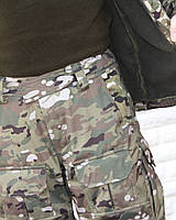 Штани з наколінниками утеплені тактичні з тканини SoftShell Армійські для ЗСУ камуфляжні, фото 6