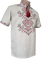 Рубашка Вышиванка для мальчика домотканый лен р.140 -176