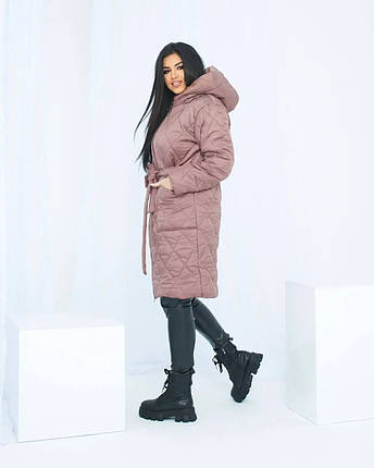 Комфортне жіноче пальто на синтепоні, тканина "Плащівка" 44, 46, 48 розмір 44, фото 2