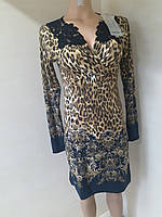 Платье женское тигровое Кружево трикотаж р.42 44