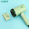 Компактний дорожний фен для волосся VGR V-421 Olive 1200W, фото 5