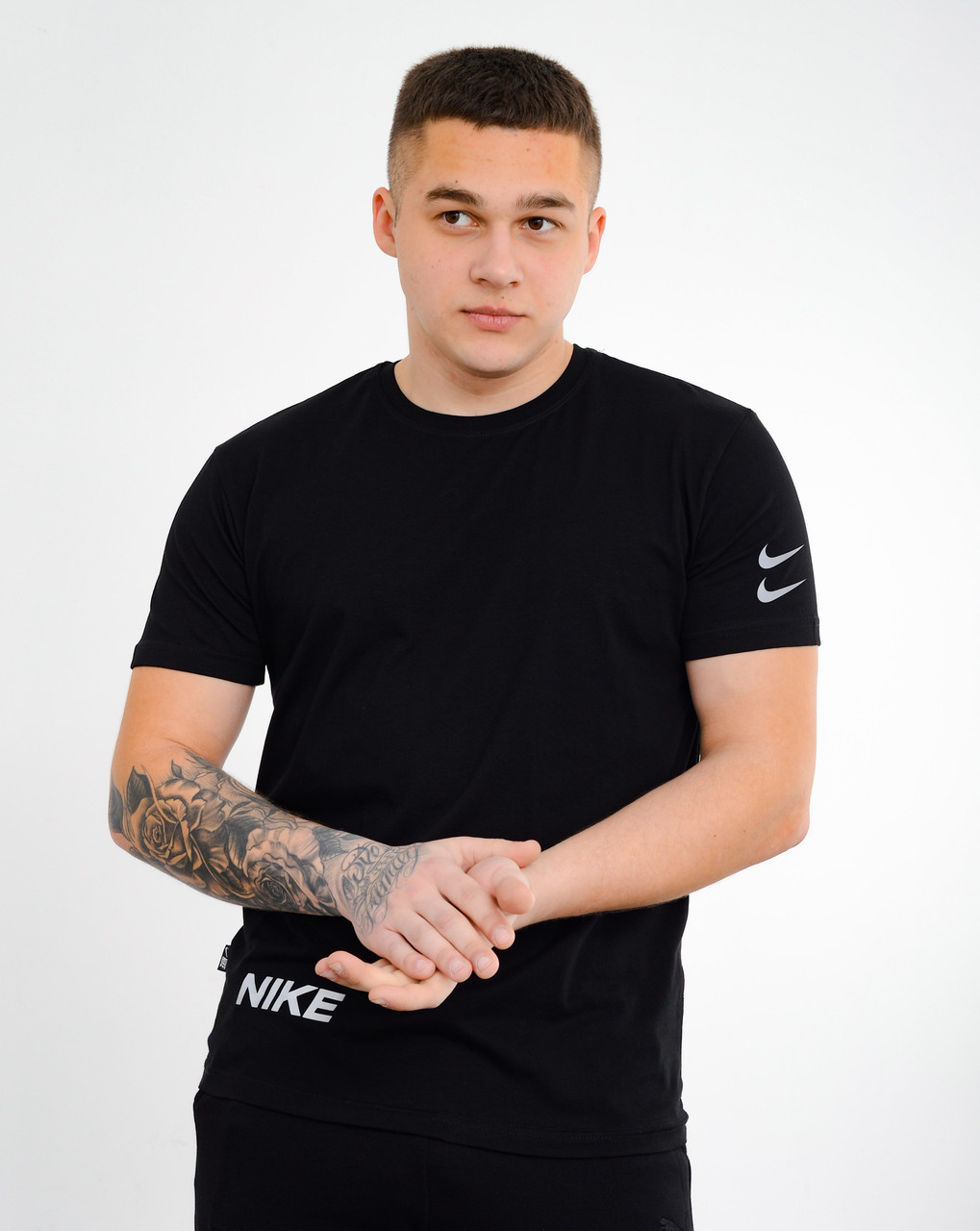 Чоловіча футболка Nike чорний+сірий