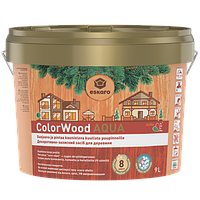 Декоративно-защитное средство для древесины Eskaro ColorWood Aqua бесцветная 9л.