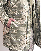 Куртка бушлат утеплена тактична тактична "Піксель" із тканини РІП-СТОП Військова парка для ЗСУ Пуховик, фото 5