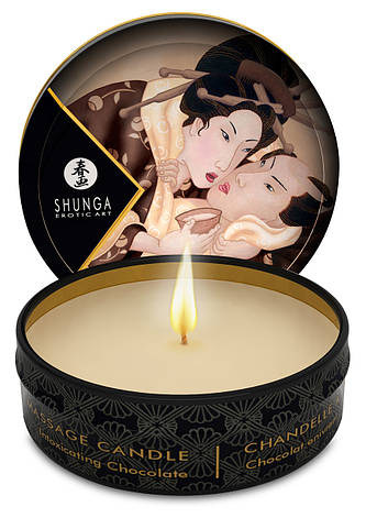 Масажна свічка Shunga Massage Candle Chocolate з запахом шоколаду | Limon, фото 2