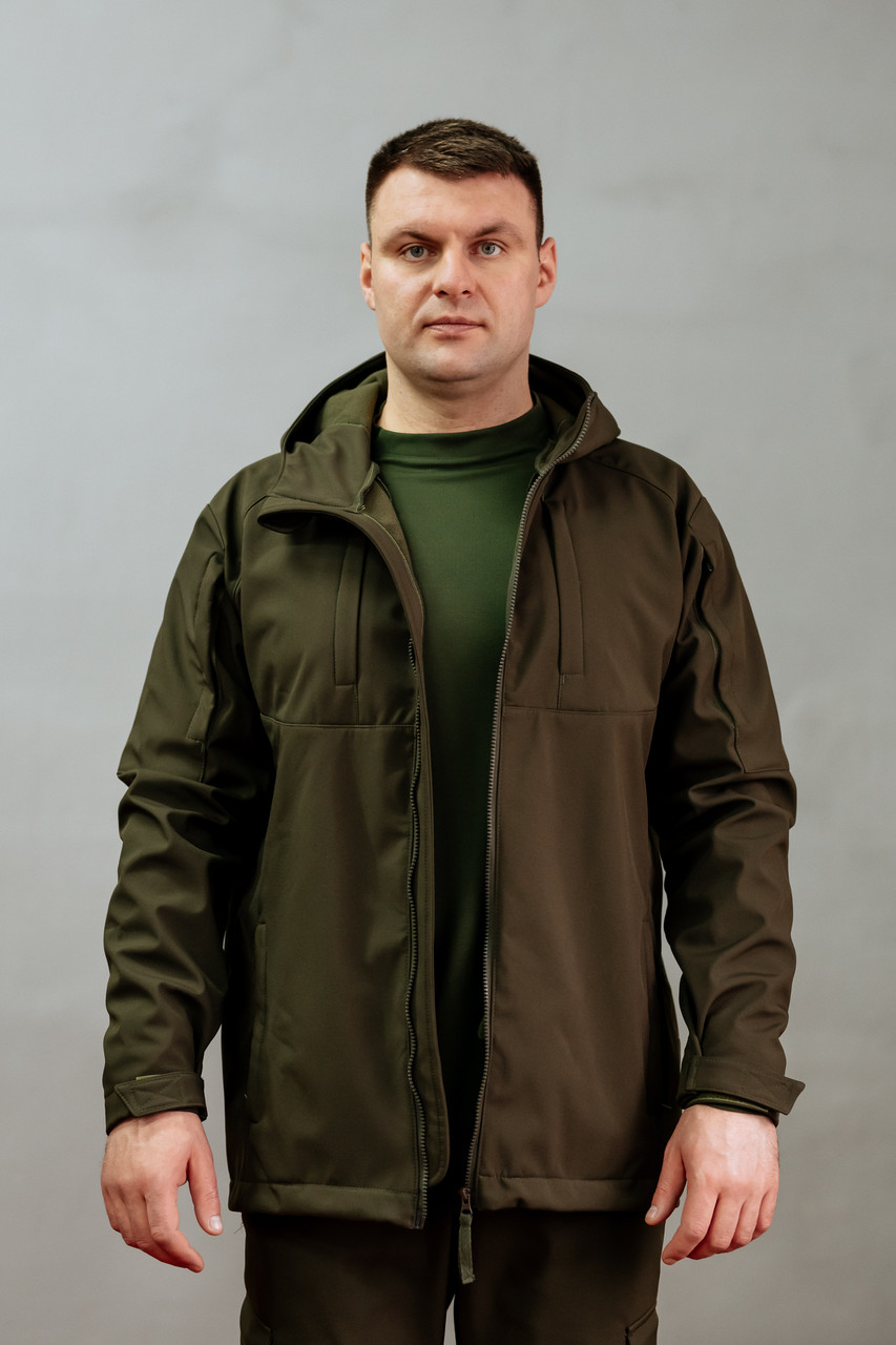 Тактичний водонепроникний костюм softshell хакі 42-76 розміри