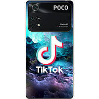 Силіконовий бампер чохол для Xiaomi Poco M4 Pro 4G з малюнком Tik Tok