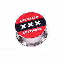 Гриндер для измельчения Amsterdam HL-179 | измельчитель XXX Black Red Silver 10864-LVR