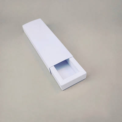 Коробка-слайдер 192x60x20, внутрішні розміри 170x40x20 мм, колір білий