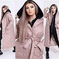 Отличное женское пальто на синтепоне, ткань "Плащевка" 48, 50, 52, 54, 56 размер 48