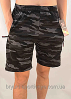 Шорты мужские камуфляжные с молниями на карманах Бриджи камуфляж Ao longcom Темно синий, XL