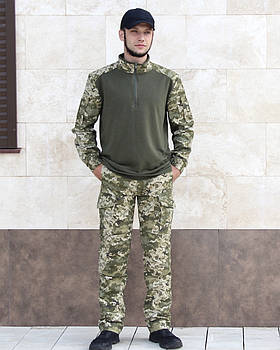 Військова демісезонна тактична форма убокс + штани піксель мілітарі РІП СТОП з армованою ниткою