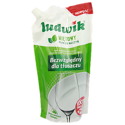 Засіб для миття посуду саше м'ята Людвік Ludwik plyn do naczyn mietowy 450g 15шт/ящ (Код: 00-00010927)