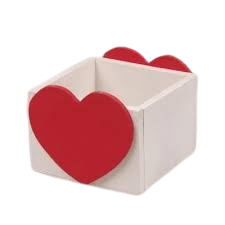 Кашпо із сердечками двостороннє біле, фото 1