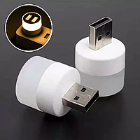 Мини светодиодная лампа ночник T09, хаб на 2 USB, 6500K