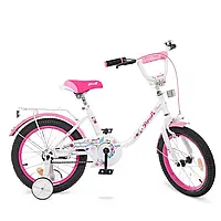 Велосипед детский Profi 16 дюймов Flower, дополнительные колеса, Y1685