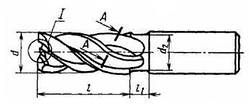 Фреза концевая 4HCEE010025S04 (1x2.5x45LxS4x4F)