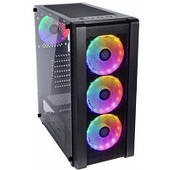 Корпус Qube Storm Black, без БЖ, Mid Tower, ATX / Micro ATX / Mini ITX, 2хUSB 2.0, 1хUSB 3.0, 4x120 мм ARGB, 0