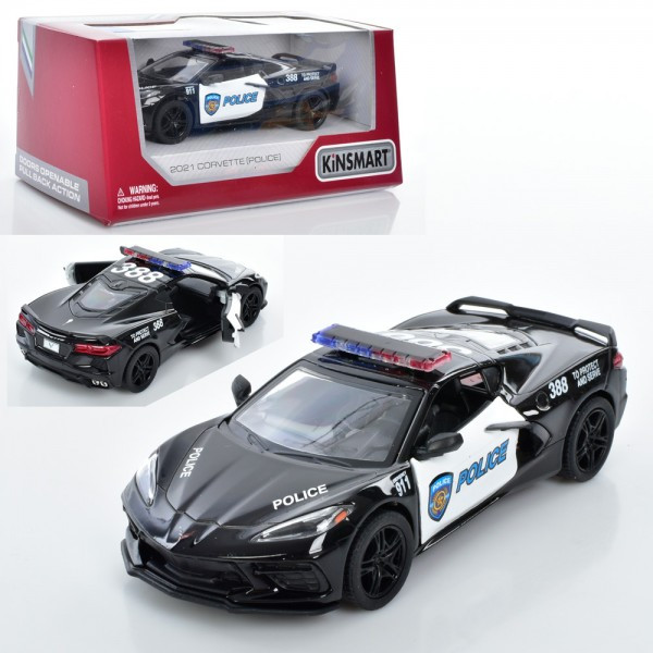 Машинка Kinsmart KT5432WP Chevrolet Corvette 2021 Поліція