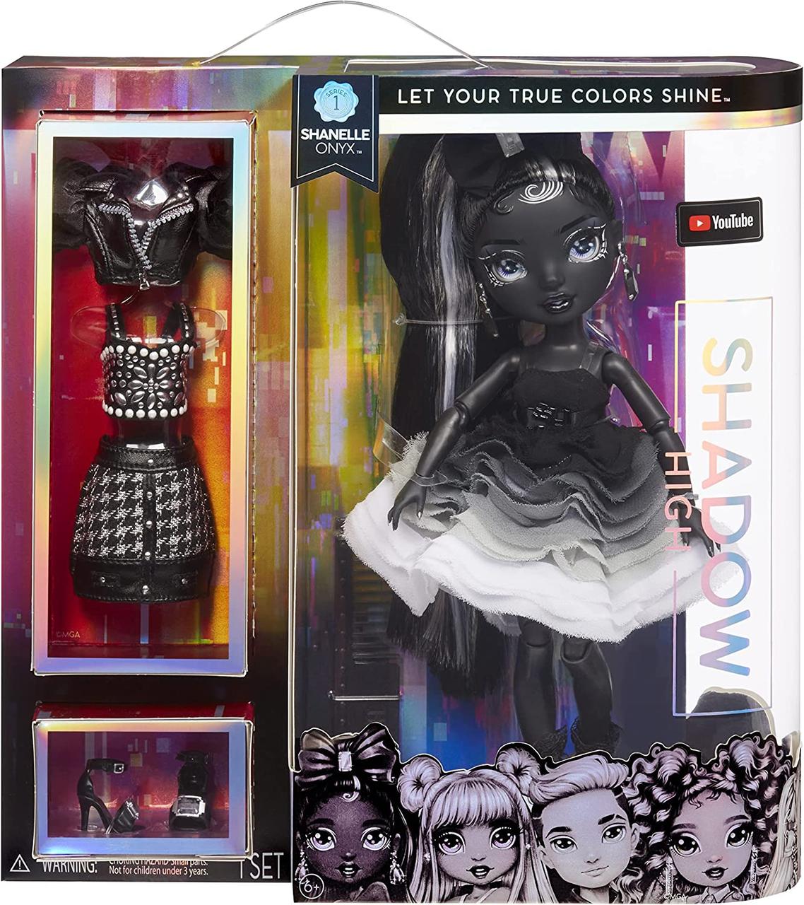 Лялька Рейнбоу Хай Шанель Онікс Rainbow High Shadow Series 1 Shanelle Onyx Grayscale Fashion Doll