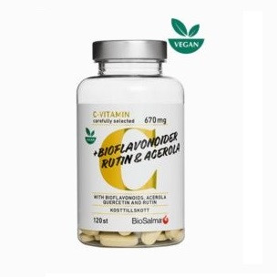 Вітамін С 670 мг + біофлавоноїди (Рутин та Ацерола) 120таб