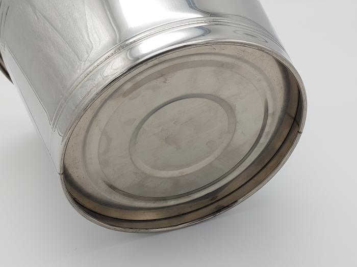 Ведро хозяйственное круглое из нержавейки D 25 cm H 19,5 cm 6 литров Нержавеющая сталь - фото 4 - id-p620389968