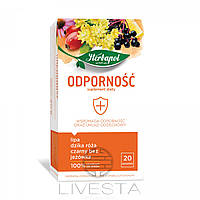 Дієтична добавка Трав'яний чай для зміцнення імунітету Herbapol, 20 пак. по 2 г