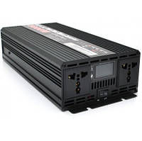 Інвертор напруги YOSO з правильною синусоїдою, 3000W, 12/220V-1500W, 2 універсальні розетки, LED