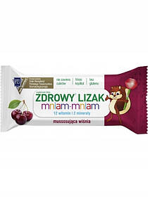 Здоровий льодяник "Mniam-Mniam" зі смаком вишні без цукру Zdrowy Lizak