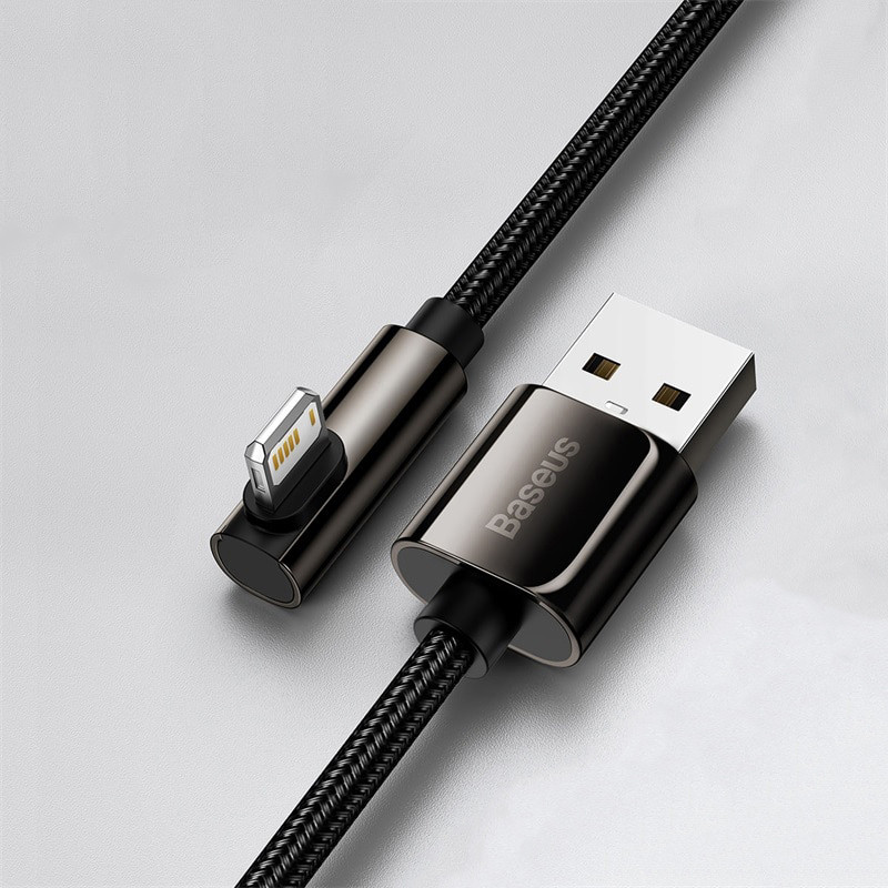 Кабель USB на Lightning BASEUS 2.4A Legend Series Elbow 1м (чорний)