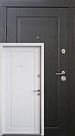 Двері вхідні в квартиру Прованс двоколірна  Ваш ВиД Венге-темний /Білі 860/960х2050х85 Ліве/Праве