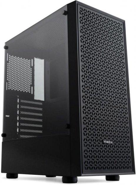 Корпус Vinga Ghost Miditower, Mini - ITX, ATX, Micro - ATX, без блоку живлення, чорний, 2 x USB 2.0,