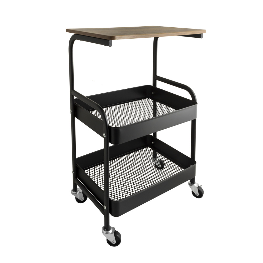 Етажерка з поличкою чорна+МДФ AWD Interior 02041823, фото 1