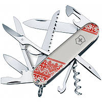 Складной нож Victorinox HUNTSMAN UKRAINE Вышиванка 1.3713.7_T0051r MK official