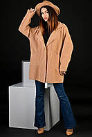 Теплый женский кардиган, пальто, теплая кофта, двойной размер XL/2XL, см.замеры в ПОЛНОМ ОПИСАНИИ