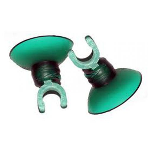 Присосок зелений, 28 мм, з кріпленням під розпилювач 7 мм. Присосок в акваріум, фото 1