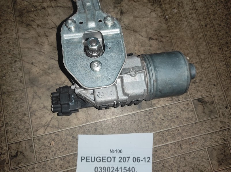 No100 Б/у Двигун склоочисника 0390241540 для Peugeot 207 2006-2012, фото 1