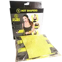 Корсет стягувальний для схуднення Хот Шейперс p-p L Жовтий, Пояс для схуднення на липучці, фото 5