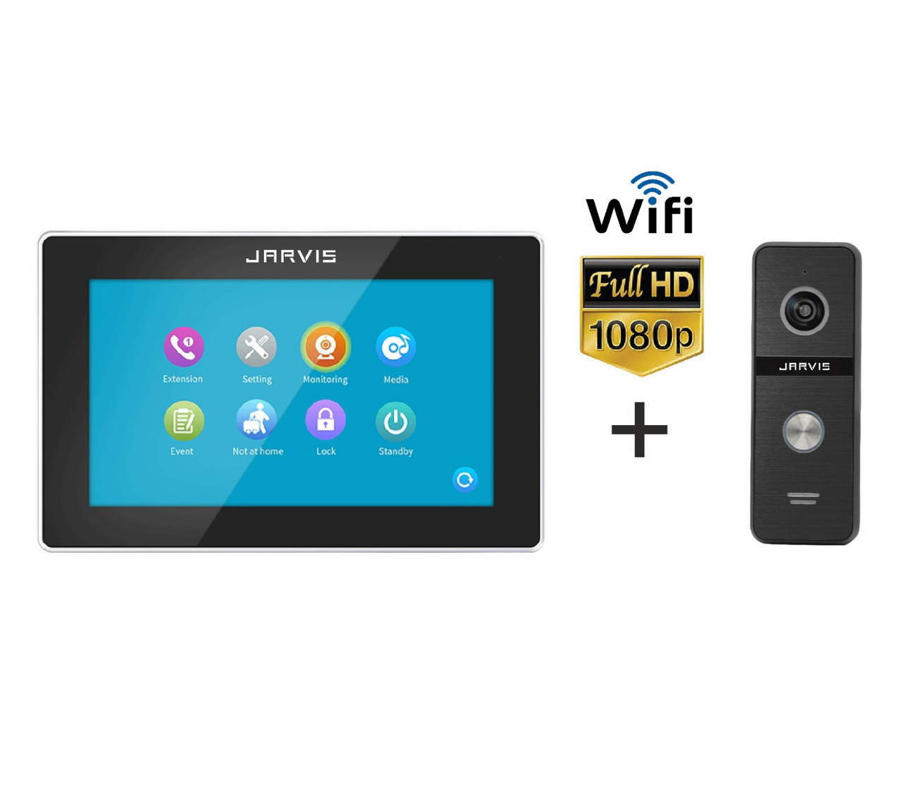 Jarvis JS-7TSB FullHD WiFi та Jarvis JS-02B (FullHD) комплект IP відеодомофону