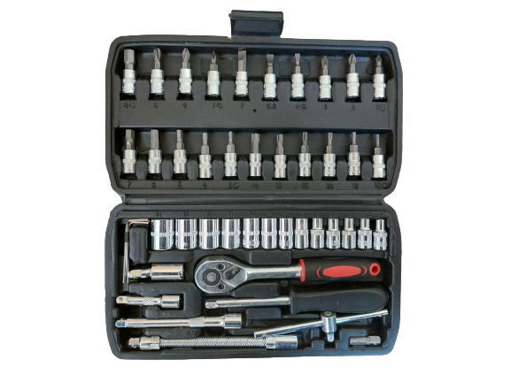 Набір інструментів і біт 46 шт Soket Set (1/4")