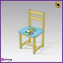 Набір стіл прямокутний та стул блакитного кольору, фото 4