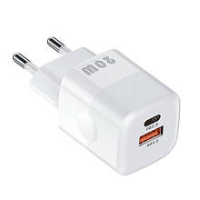 Мережевий зарядний пристрій USB Type-C QC3.0 PD 20 Вт KUULAA, білий