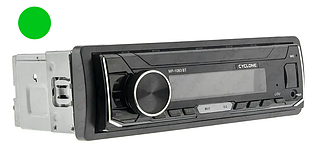 Автомагнітола в машину з Bluetooth Cyclone MP-1083G BT зелена підсвітка. Магнітофон для авто