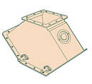Клапан перекидний трьохсторонній симетричний 250×250 45° для самопливних систем, фото 3