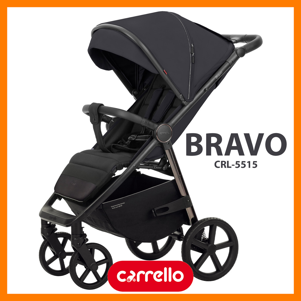 Прогулянкова коляска Carrello Bravo Plus CRL-5515 (2023) Jet Black