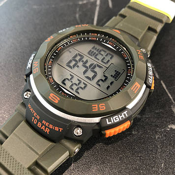 Годинник тактичний протиударний водонепроникний, армійський годинник наручний Q&Q M-124