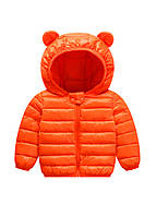 Детская демисезонная куртка оранжевая, оранжевая куртка для девочки и мальчика, детская весенняя куртка