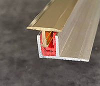 F основа 2,7 м з гумовою вставкою для фіксації Т подібних стикувальних профілів F9, TopProfil