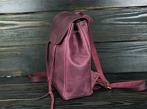 Жіночий рюкзак Токіо з натуральної шкіри колір Бордо, розмір міні, фото 3